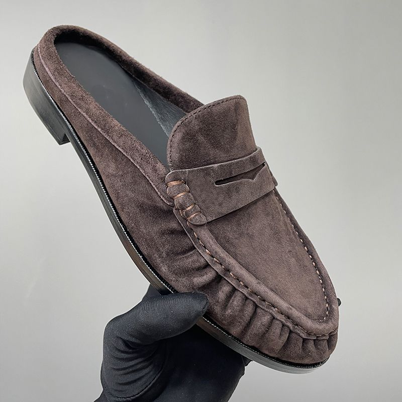 Mirror Quality Y Loafers Men Women Designer Pleated Penny Loafer Mules Genuine Leather Le Loafers Slippers EU47 Loafer Luxury Office Flat Dress Shoes 1137 - 6 of 8
