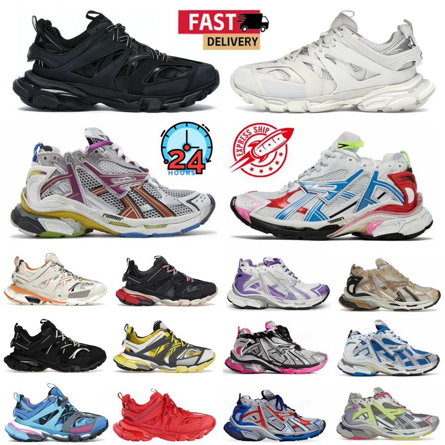 Desinger Casual Shoes Runner 7 7.0 Track Led Sneaker Tracks 3 3.0 Platform Sneakers Luxury Paris Gomma Leather Trainer Extraordinary Mens Women Trainers Size 35-46 - 1 of 7