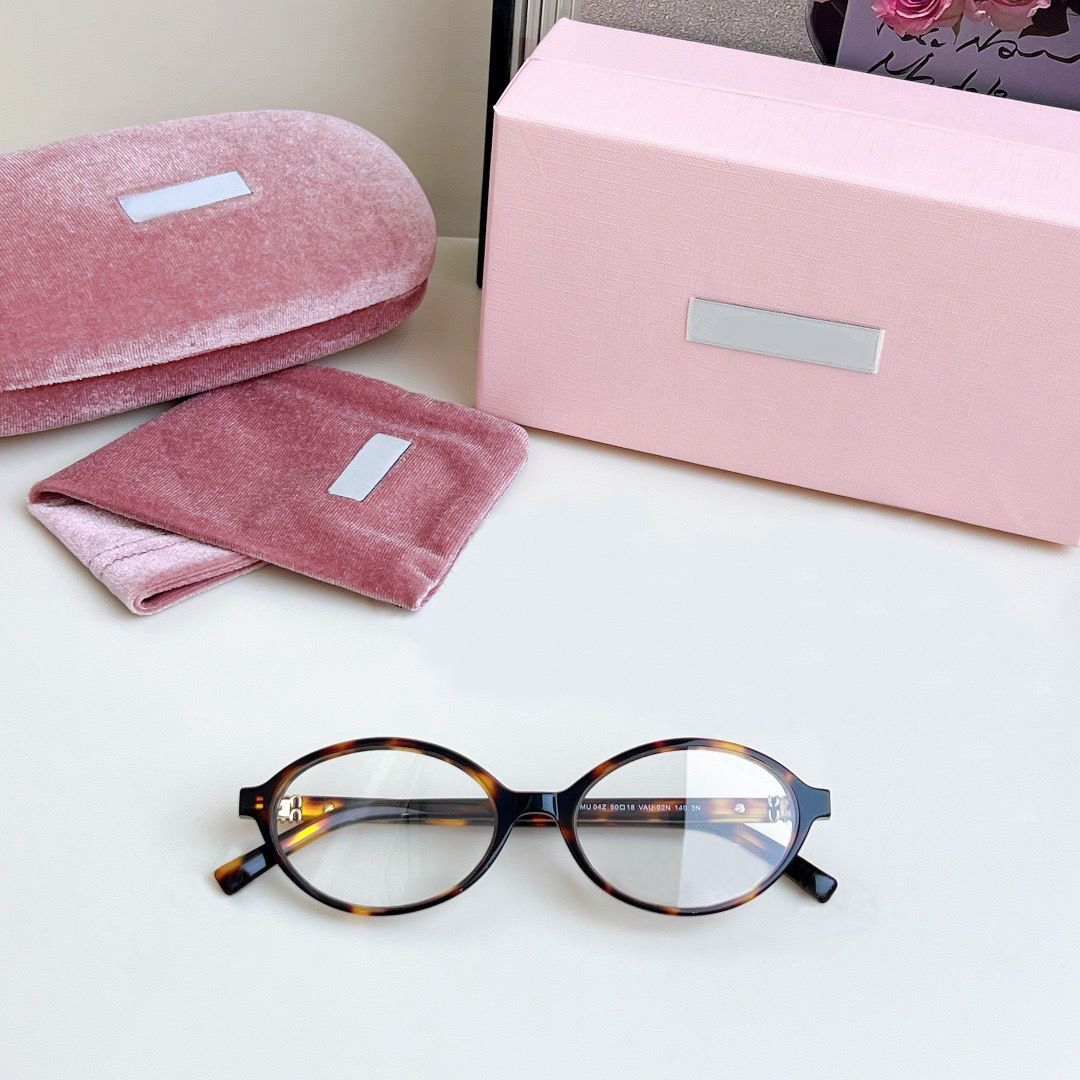 MU Designer Sunglasses For Women Men Small Oval Frame 04ZS UV400 Lightweight Tortoise MM Glasses Thin Acetate Gold Brown Pink Lenses - 5 of 8