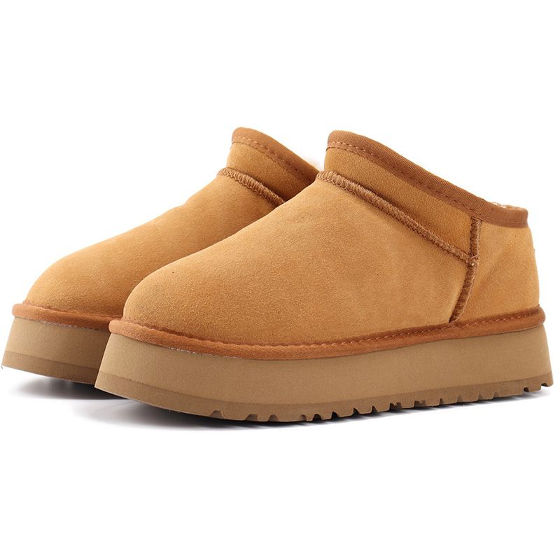UGG Women's Classic Ultra Mini Platform Boots Suede Shearling Lined Thick Sole Winter Warm Anti-Slip Ankle Snow Boots Multiple colors - 3 of 8