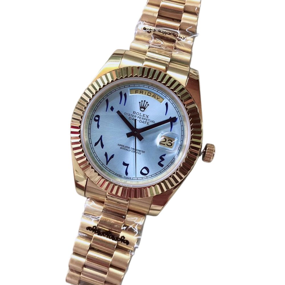 U1 Rolex Day Date 40MM Yellow Gold Case Automatic Stainless Steel Watch Bezel Men's Watch Sapphire Glass Case New - 2 of 8