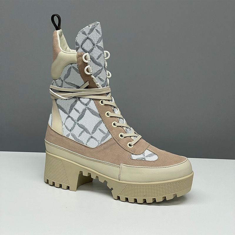 Suede Star Trail Boots Designer Women Boots Leather High Heels Winter Martin Boot Womens Ankle Booties Vintage Style 013 - 3 of 8
