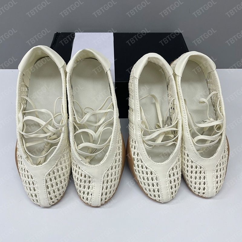 Women Ballerina New Taekwondo Mei Ballet Shoes Designer Sneakers Lace Up Soft Ballet Flats Mary Jane Flat Strape Leather Travel Daily Trainers 1161 - 3 of 8