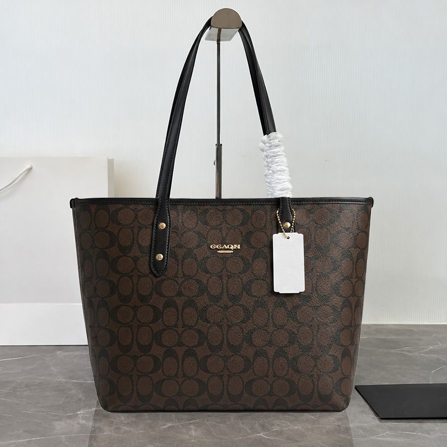 Designer Bag Shoulder Bag Luxury Bag Handbag New Styles Brown Large Capacity Canvas Tote Bag Underarm Bag Handbag High-Quality Classic Women's Leather Crossbody Bag - 2 of 9