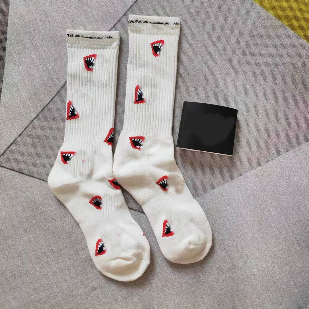 Men's Socks Designer For Autumn And Winter Warmth Mens Womens Long White Personalized Embroidery Designers Sports - 9 of 9
