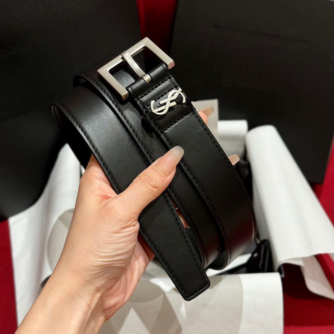 Belt designer belt for women10A genuine leather belts letter high quality daily matching birthday Christmas exquisite gift box - 4 of 8