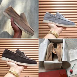 Designer Men Women Woven Suede Loafers Slip On Driving Shoes Metal Pendant Soft Moccasins Outdoor Daily Walking Casual Breathable Footwear Top Quality 739 - kickcraft