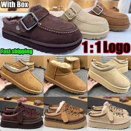 Designer Shoe Goldenstar Evelina Clog Slippers Women Men Tasman Slides Bailey Bow Tazz Boots Suede Furry Lined Buckle Strap Fall Driftwood Chestnut Sand Winter Shoe - kickcraft