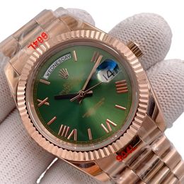 U1 Rolex Day Date 40MM Rose Gold Case Automatic Stainless Steel Watch Bezel Men's Watch Sapphire Glass Case New - kickcraft