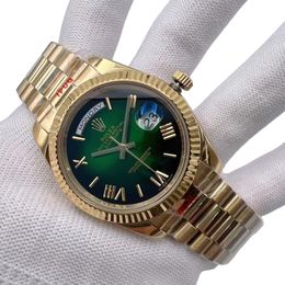 U1 Rolex Day Date 40MM Yellow Gold Case Automatic Stainless Steel Watch Bezel Men's Watch Sapphire Glass Case New - kickcraft