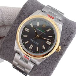 U1 Rolex Oyster Perpetual 100TH Automatic Stainless Steel Watch Bezel Men's Watch Sapphire Glass Case New Black Case - kickcraft