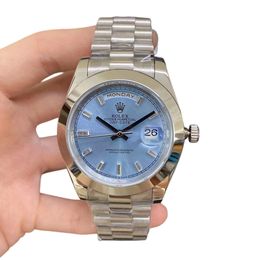 U1 Rolex Day Date 40MM Diamond Dial Automatic Stainless Steel Watch Bezel Men's Watch Sapphire Glass Case New - kickcraft
