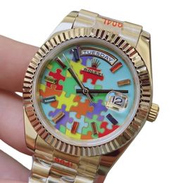 U1 Rolex Day Date 40MM emoji-puzzle Case Automatic Stainless Steel Watch Bezel Men's Watch Sapphire Glass Case New - kickcraft