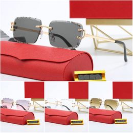 Designer Sunglasses Sports Mens Women Gold and Silver Frameless Metal Round Oval Optical Frame Black Grey Blue Transparent Lens Sun Eyewear Fashion Glasses - kickcraft