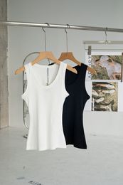 Designer tank top women tanks camis anagram-embroidered cotton-blend tank tops designer vest ladies solid vintage t shirt femme mens tanktop asian size s-xl - kickcraft