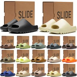 With Box Designer slippers sliders for men women sandals slide mens womens slides outdoor comfortable slipper non-slip flip flops black sand blue - kickcraft
