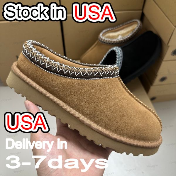 Tasman Slippers Designer Men Women Tazz Mustard Seed Chestnut Sand Fur Slides Sheepskin Classic Ultra Mini Platform Boot Winter Slip-on Shoes Suede Evelina Clog 35-47 - Shoes & Accessories - kickcraft