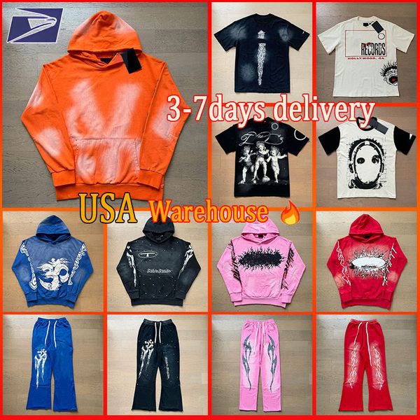 Designer t shirt men hoodie graphic tee for men womens hippie short sets Y2K vintage hoodies and pants streetwear washed classic men's clothing us size S-XL - Apparel - kickcraft