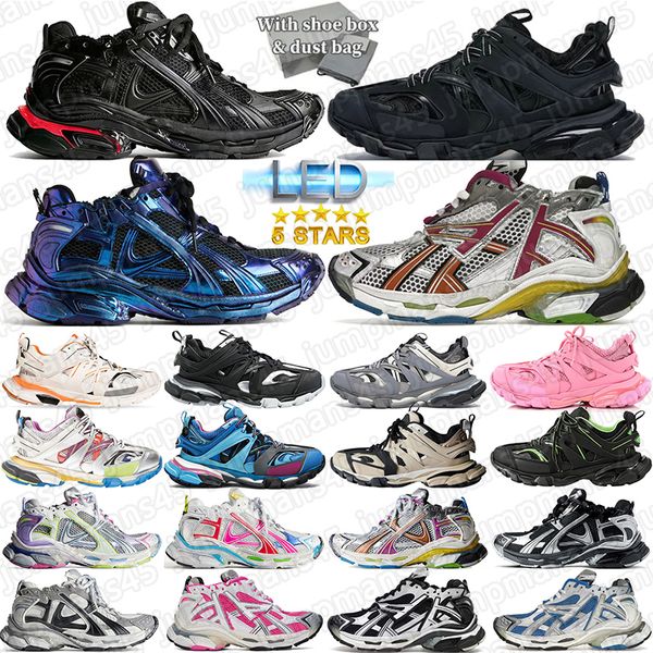 Top Quality Track Led Runners Designer Shoes Tracks 3 3.0 mens loafer womens Platform Sneakers Multicolor Luxury Paris Gomma Leather Extraordinary Trainers With box - Shoes & Accessories - kickcraft