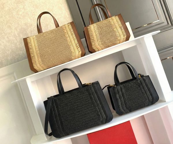 Designer Straw Tote Shoulder Bag for Woman casual Lady bags Commuter Versatile Fashion Relaxed Vintage Knitting Shopping Bags Underarm bag Wallet womens Purse PRPU - Bags, Luggage & Accessories - kickcraft