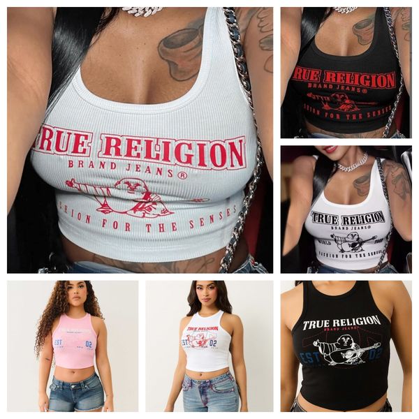 Designer Women's Tanks European American Street Fashion Letter Printed Pit Vest Summer Women Casual Y2k Cropped Tank Tops Tees - Apparel - kickcraft