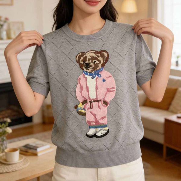 39 Styles Womens Designer Bear T Shirt Luxury Knit Tshirts Short Sleeve Summer Clothes Women Casual Fashion Tops Tee Shirts S-XL - Apparel - kickcraft