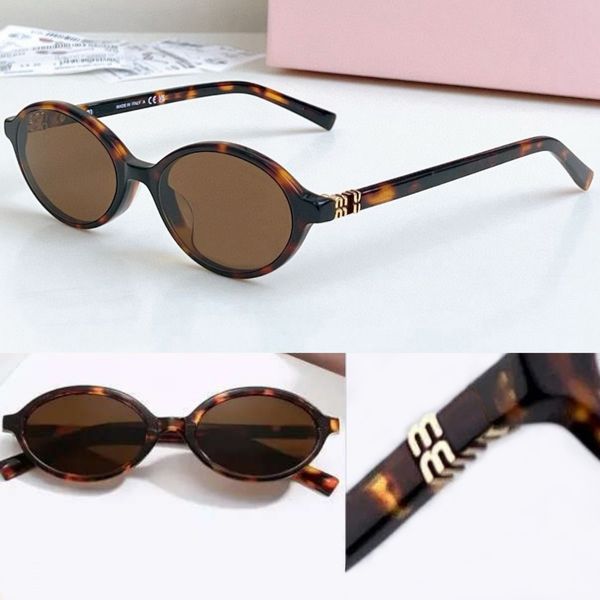 MU Designer Sunglasses For Women Men Small Oval Frame 04ZS UV400 Lightweight Tortoise MM Glasses Thin Acetate Gold Brown Pink Lenses - Fashion Accessories - kickcraft