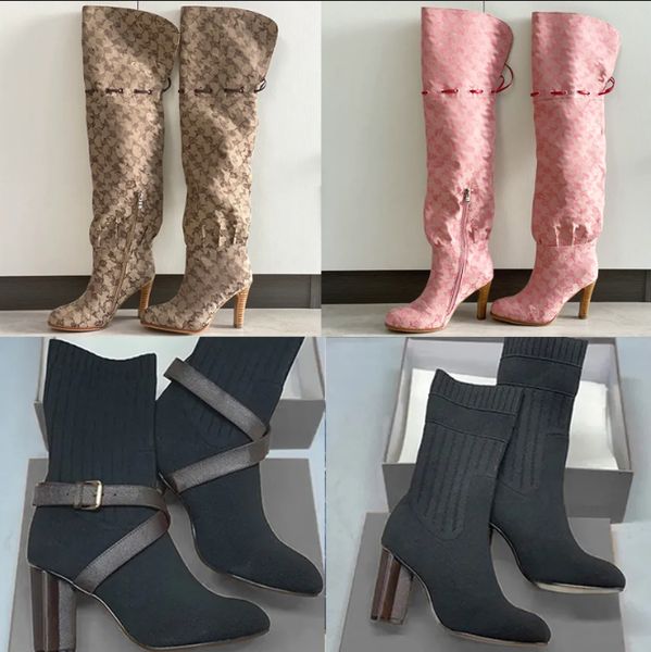 over the knee boots designer boots silhouette ankle boot heels shoes winter woman Fabric socks boots wedding party shoe big size eu43 684 50 - Shoes & Accessories - kickcraft