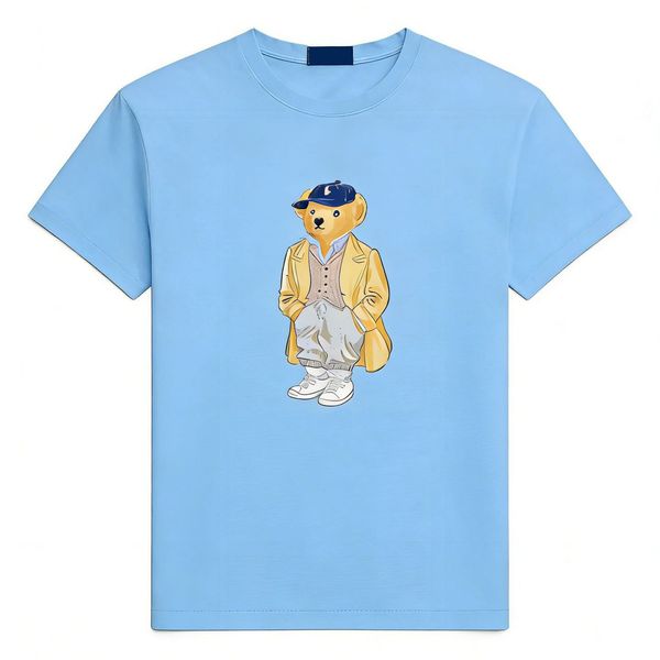 Woman Designer Bear Tshirt Spring Summer Women Cotton Tshirts Breathable Tops Fashion Short Sleeves Clothes Luxury Round Neck Tops - Apparel - kickcraft