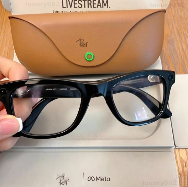 META Glasses RB With Camera Sunglasses Bluetooth Call Anti Shake HD Camera with Video Recording Dual Mic Reduction AI Smart Sunglasses with Charging Case - Fashion Accessories - kickcraft