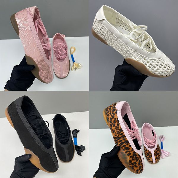 Women Ballerina New Taekwondo Mei Ballet Shoes Designer Sneakers Lace Up Soft Ballet Flats Mary Jane Flat Strape Leather Travel Daily Trainers 1161 - Shoes & Accessories - kickcraft