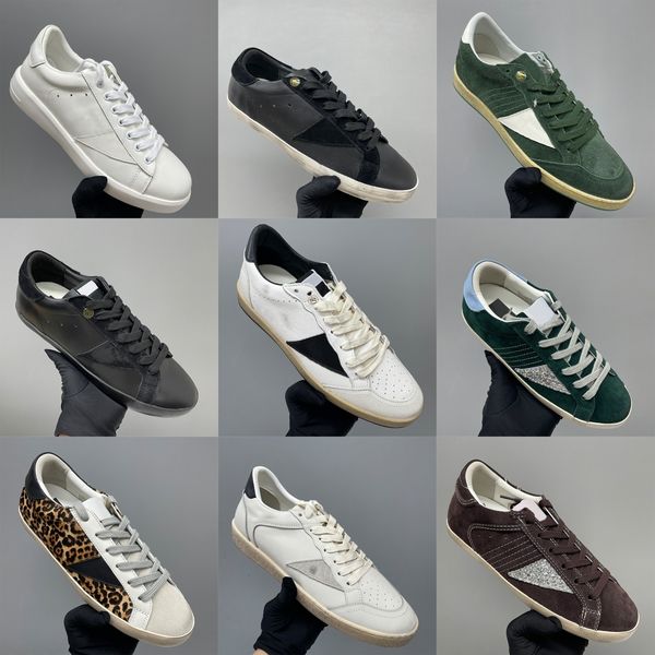 Men Women Designer Dirty Super Star Leather Sneakers Leopard Print Suede Leather Inner Height Increase Low Top Casual Training Sport Shoes Trainers Top Quality 1026 - Fashion Collection - kickcraft