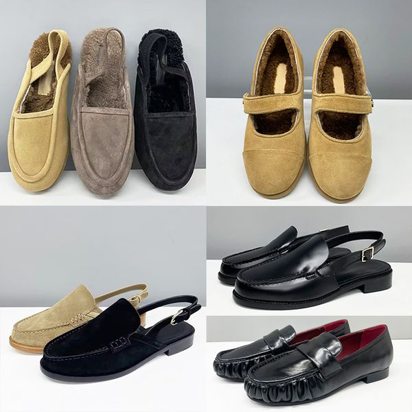 26P Women Designer Loafers Top Quality Slingback Shoes Leather Crystal Loafers Flats Woven Slippers Mules Sandals Party Dress Shoes Fashion Casual Office Flats 755 - Shoes & Accessories - kickcraft