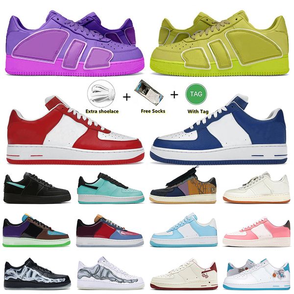 Designer Shoes Classics 1 07 Low Casual Shoes Designer Virgil Skate Trainers White Red Royal Fuchsia Dream Moss TS Skeleton Black For Mens Women Trainers Outdoor - Shoes & Accessories - kickcraft