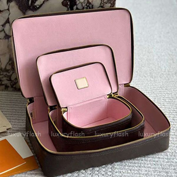 Designer Makeup Bags Storage Box Fashion Vintage Travel Cases Bag Zipper Leather Luxury Pink Ladies Cosmetic Jewelry Box - Bags, Luggage & Accessories - kickcraft