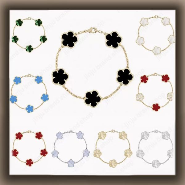 5 flower bracelet designer jewlery designer for women luxury clover bracelet sterling silver jewelry 925 diamond bracelet fashion braclet bracelet wholesale gift - Jewelry - kickcraft