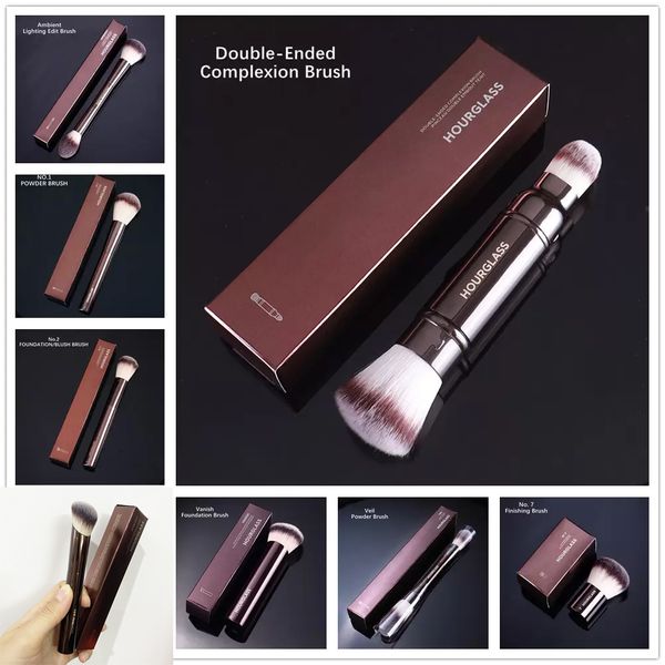 Hourglass Makeup Brushes Face Large Powder Blush Foundation Contour Highlight Concealer Blending FINISHING Retractable Kabuki Cosmetics Blender Tools Brush - Health & Beauty - kickcraft