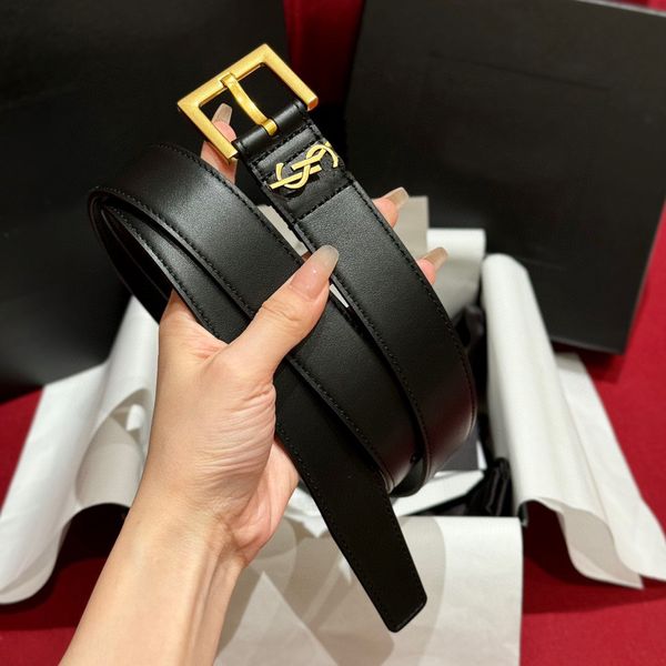 Belt designer belt for women10A genuine leather belts letter high quality daily matching birthday Christmas exquisite gift box - Fashion Accessories - kickcraft