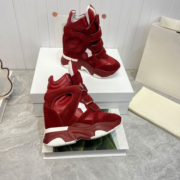 Designer women sneakers stylish high top suede wedge sneakers women platform casual shoes 829 - Shoes & Accessories - kickcraft