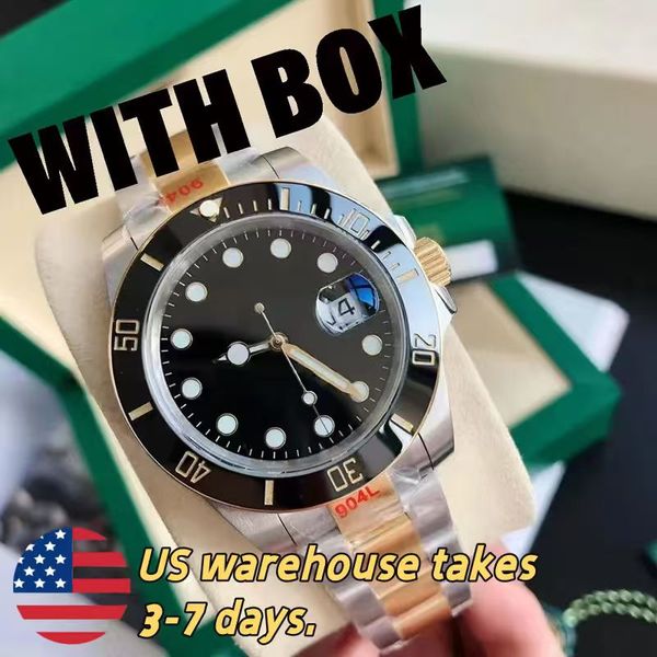 watch mens automatic mechanical ceramics watches 40mm full stainless steel Gliding clasp wristwatches sapphire super luminous - Watches - kickcraft