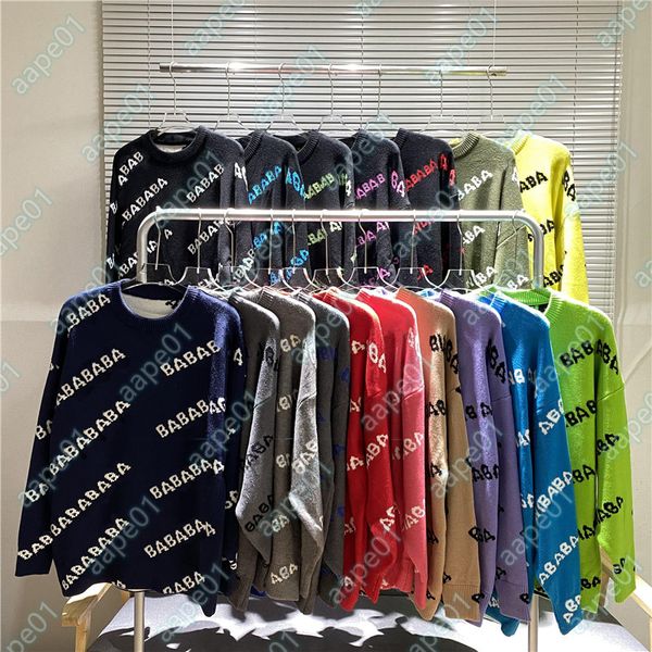 Famous Men Women Sweaters Fashion Mens Letter Pattern Casual Round Long Sleeve Sweaters Womens Hoodies 21 Colors Asian Size S-2XL - Apparel - kickcraft