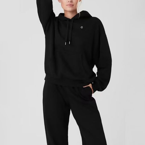 Womens Yoga Pants Hoodies Sweatshirt Designer Pant High Quality Womens Solid Color Yoga Sets High Waist Trousers Sportwear Sweatshirt Black Brown Gym Wear Size XS-L - Sports & Outdoors - kickcraft
